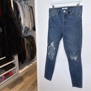 Dynamite Kate Blue Distressed Skinny Jeans